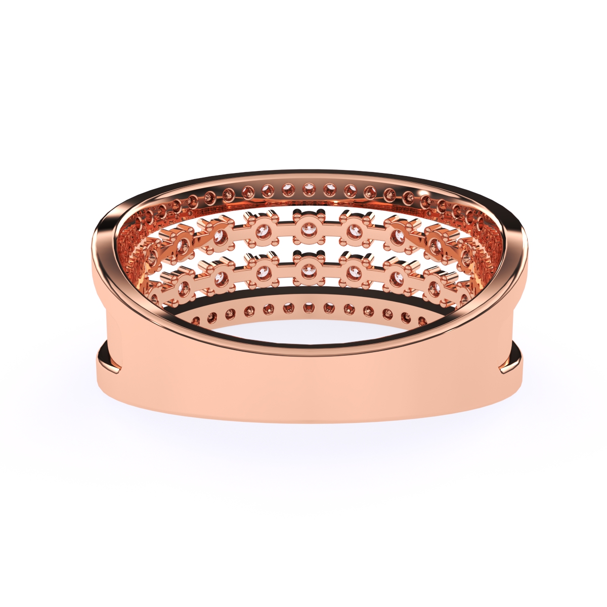 Dazzling Rose Gold and Diamond Ring For Women